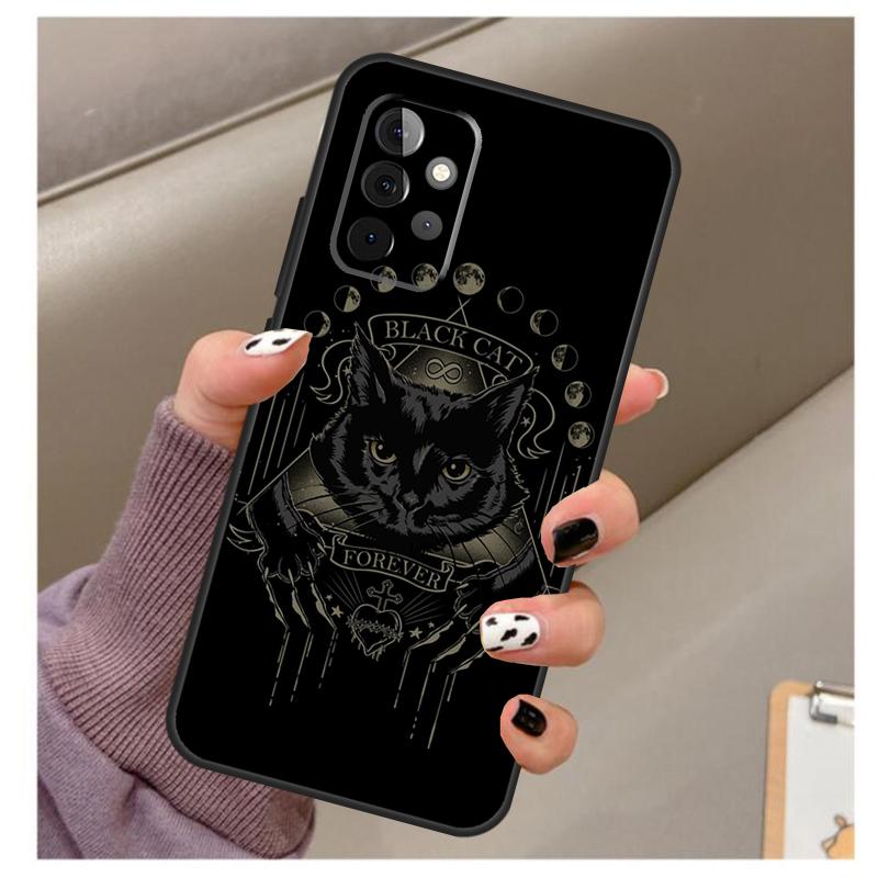 Witches Cat Moon Case For Samsung Galaxy A34 A54 A14 A06 A16 A26 A36 A56 A12 A32 A52 A13 A33 A53 A15 A35 A55
