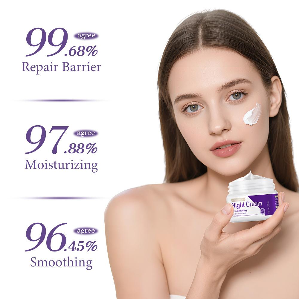 Crema Notte alla Niacinamide: Crema Notte Rassodante e Idratante per Illuminare la Pelle Mentre Dormi 50g