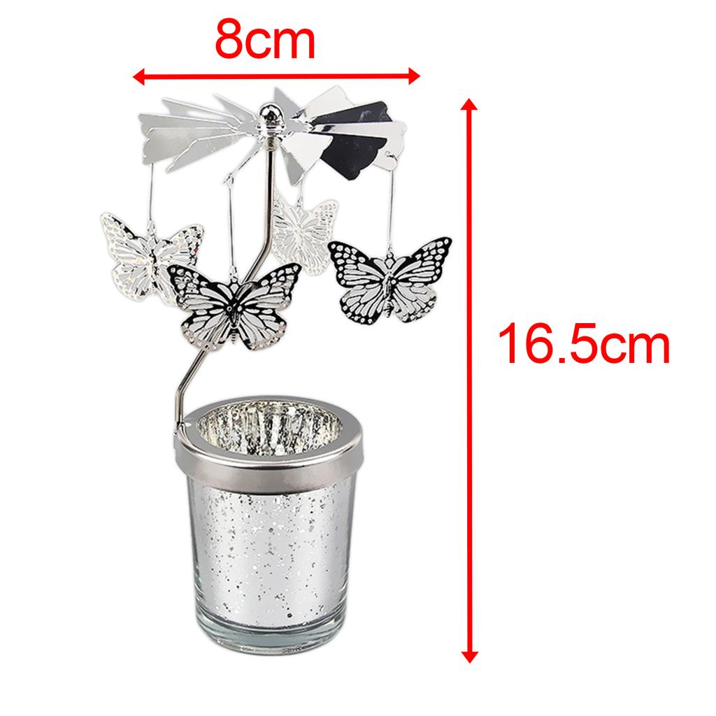 Metal Rotary Candle Holder Tea Light Candle Holder for Desktop Ornament Decor Rustic Wedding Table Decor Rotating Candlestick