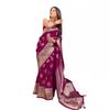 Шелковое сари Канджеварам, Kanjivaram Silk Saree For Wedding (Wine),  C J Enterprise