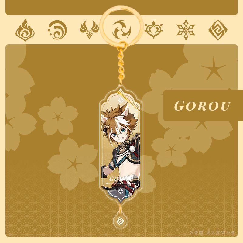Genshin Impact Acrylic Double Sided Keychain Cartoon Keychains