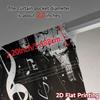 Set Of 2 Modern Flat Printing Curtains Without Rod Melody Sketch Pattern Durable Polyester Decorations Curtain Made
