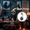 Halloween Skull Bombs Figurine Spooky 3D Fake Bombs Skull Statue Sculpture Ornament Holiday Party Decoration