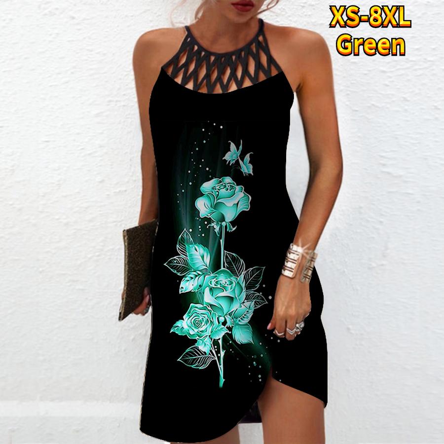 Летнее модное сексуальное платье без рукавов — фото 5