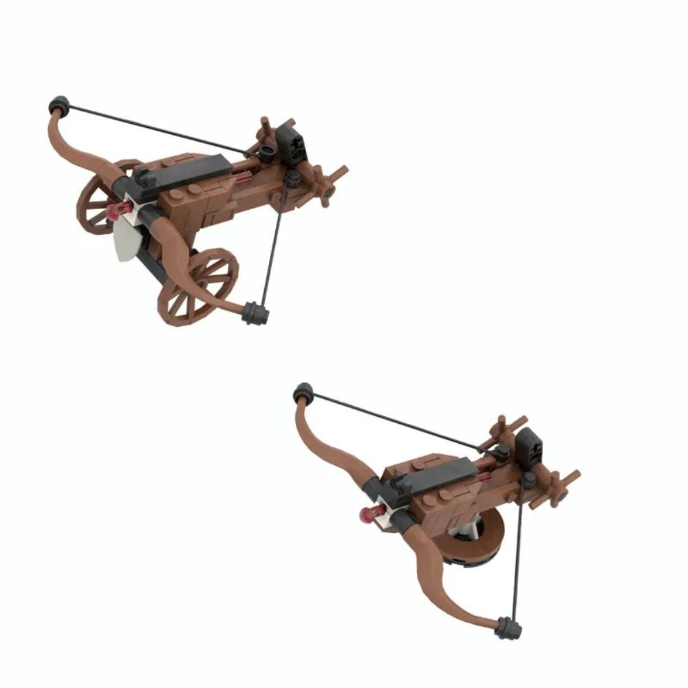Medieval Castle Siege Weapons Building Blocks Siege Engine Cannon Car  Catapult Crossbow MOC Assembly Bricks Toys