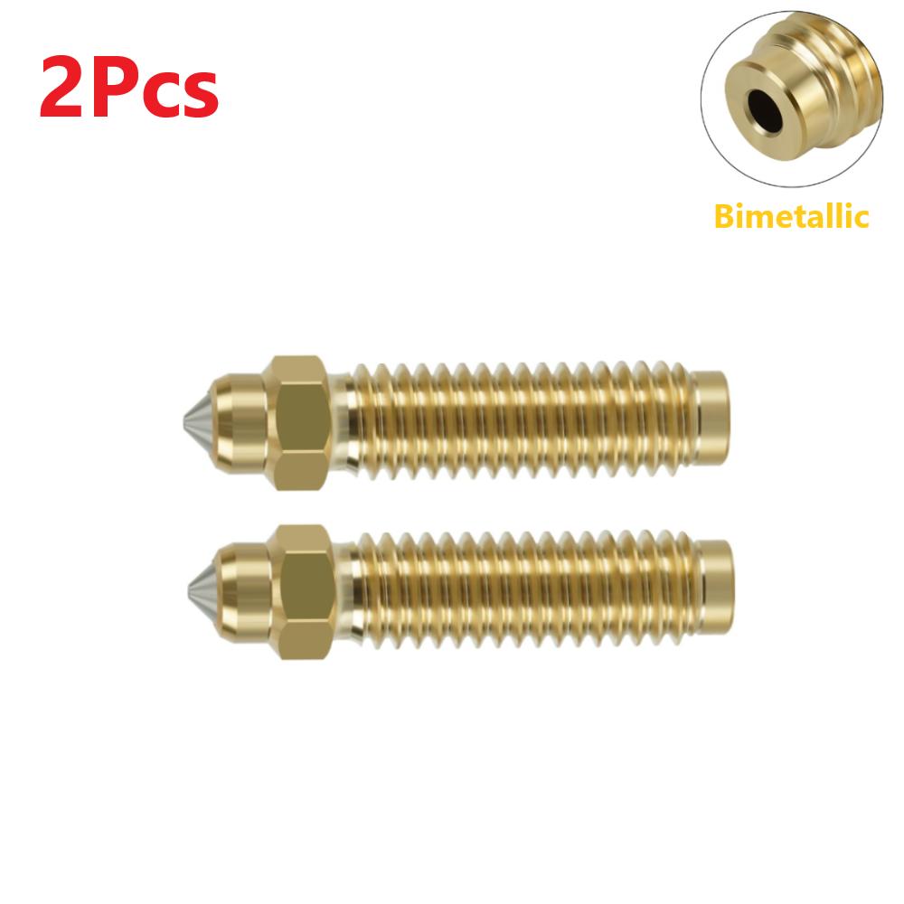 1-10Pcs Bimetallic Nozzle For Elegoo Centauri Carbon Brass Hardened Steel Hotend Nozzle 0.2/0.4/0.6/0.8mm 3D Printer Accessories