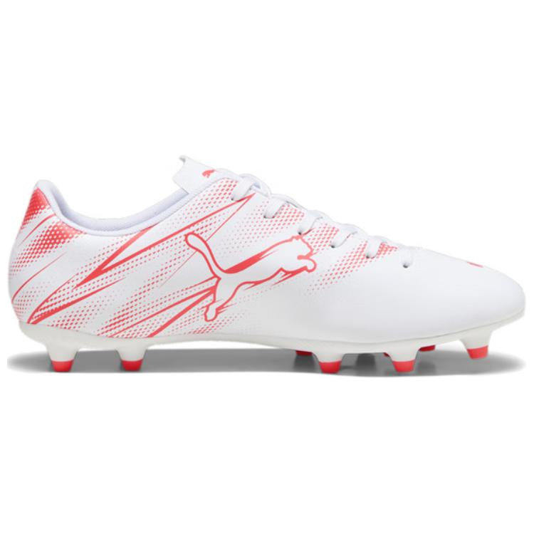 New PUMA Attacanto AG Short Rubber Studs FG Long Rubber Studs Artificial Ground Soccer Shoes Men's White Red 107477-04