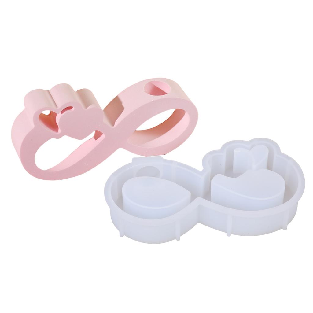 Heart Shaped Resin Silicone Molds for Epoxy Resin, Vase Hydroponic Plant Tube Stand, Flower Holders Home Decoration
