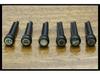 Ebony Acoustic Guitar Bridge Pins, Set of 6, Inlaid with 6.0mm Mother-of-Pearl