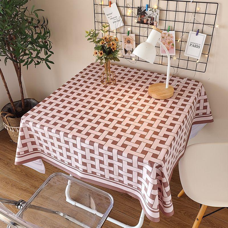 Tablecloth Waterproof, Oil-Proof And Scald-Resistant, Disposable Pvc High-End Sense Light Luxury Simple Table Cloth Coffee Table Cushion