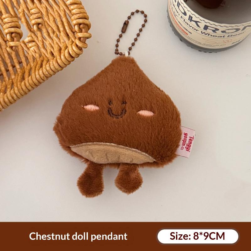 

Cute Cartoon Delicious Food Plush Doll Pendant Keychain Kawaii Orange Potato Backpack Hanging Decoration Accessories Gift