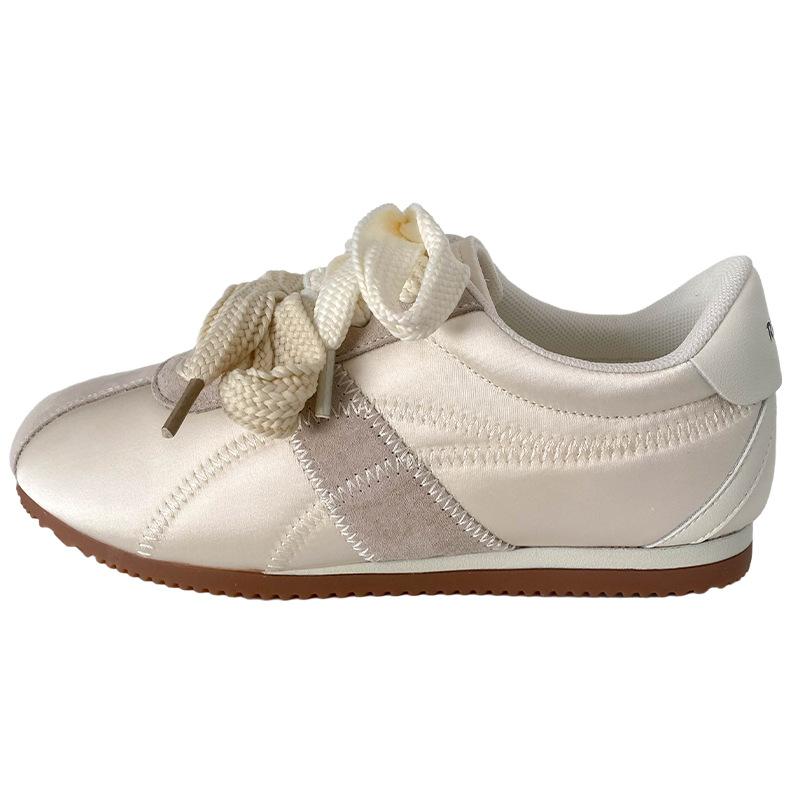 

XY-A377 latex insole bow Forrest Gump shoes 2025 new spring versatile sports leisure training shoes 35 бежевый