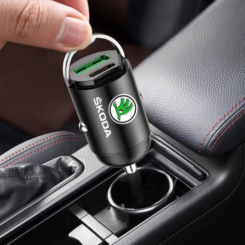 Micro Auto Schnelllader Fahrzeug Zigarettenanzünder Konverterstecker Autozubehör Für Skoda Octavia Superb Rapid Kodiaq Karoq Fabia Kamiq Roomster Citigo