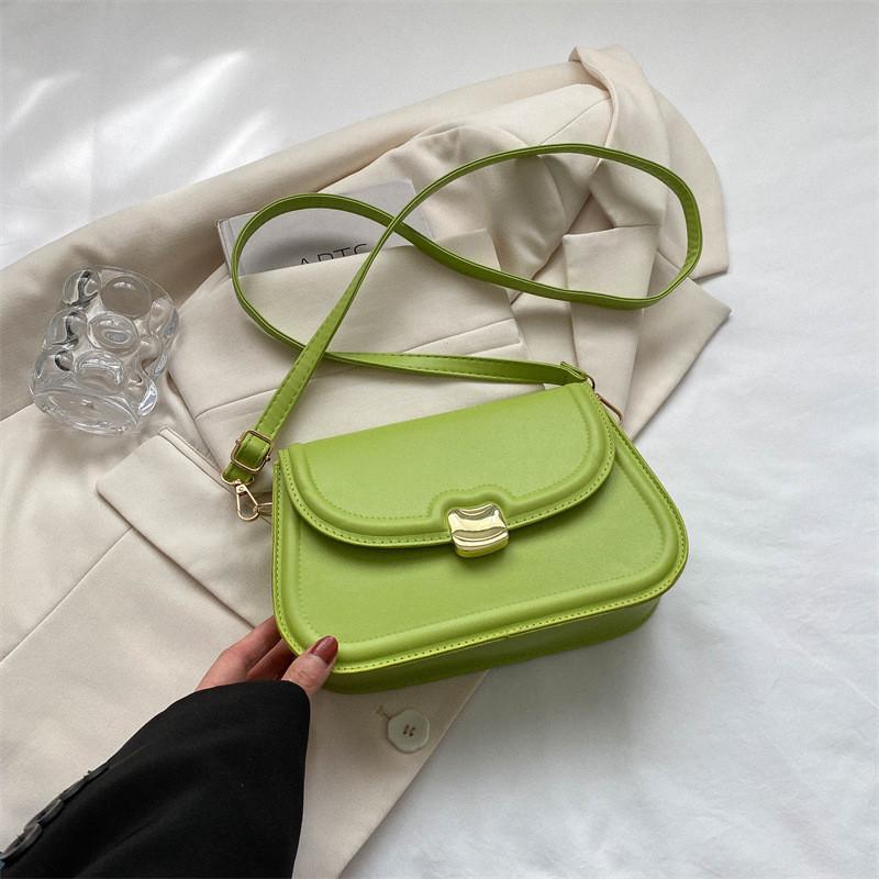 Fashionable Women's Small Square Shoulder Bag In Trendy Colors Black White Green Orange Pink Ideal For Casual Street Style And Everyday Use