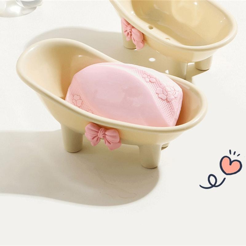 Innovative Soap Storage Rack Non slip Feet, Cartoon Bathtub Soap Box Suitable for Bathroom, Kitchen, Public Places
