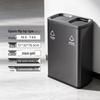 Jun Ding Ying MX-T46 Stainless Steel Swing Lid Waste Bin