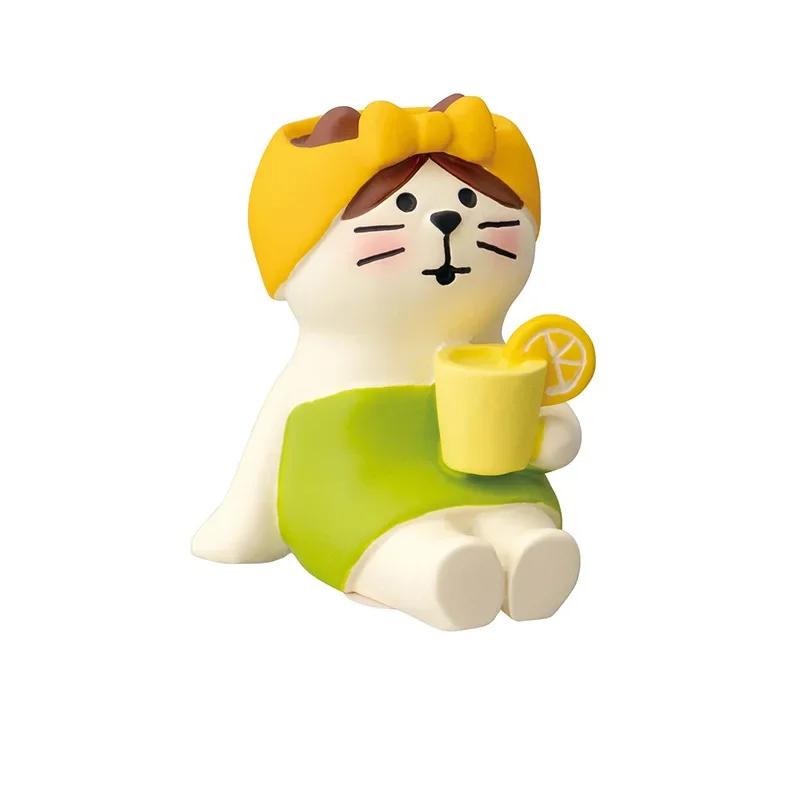 Japanese Groceries Lemon Cat Zakka Tide Play Gift Miniature INS Resin Crafts Small Decoration Scene Decoration Gift