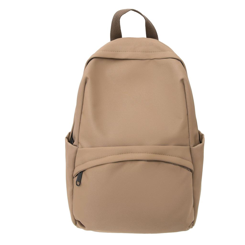 School bag 2025 new solid color simple backpack college student Korean version school bag versatile simple casual fashion backpack
