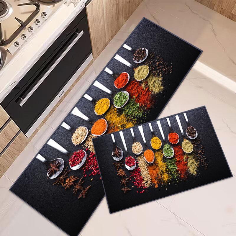 Crystal Velvet Kitchen Floor Mat Manufacturers Process and Print Kitchen Anti-slip Floor MATS