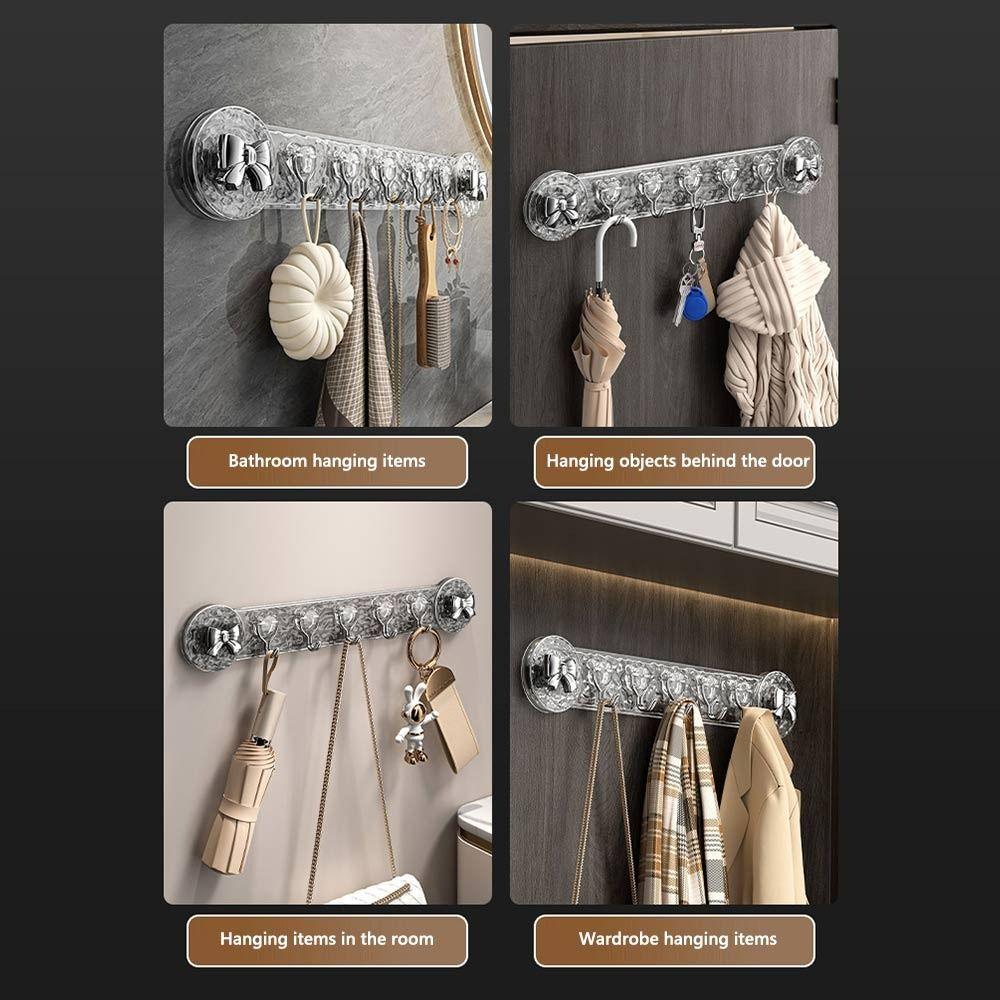 Suction Cup Row Hook Punch-free Strong Load-bearing Storage Rack Gifts Corrugated Hooks
