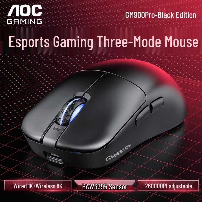 AOC GM900 Series Lightweight Tri-Mode Gaming Mouse