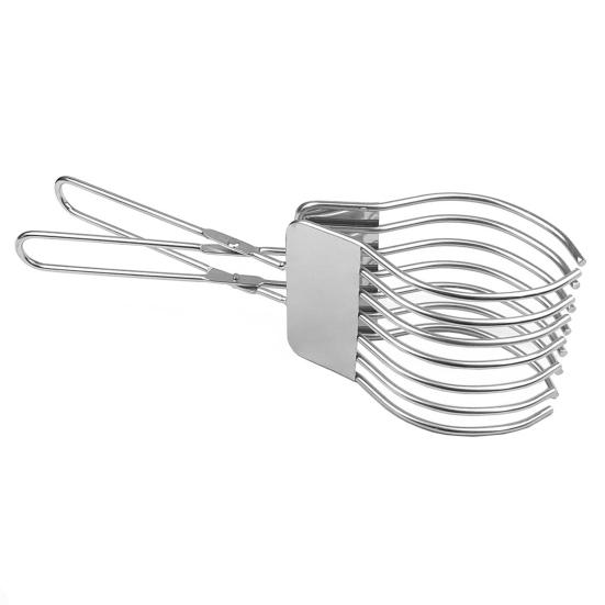 Beef Cutting Tongs Stainless Steel Food Slicer Meat Slicing Tong Holder Easy Slicing Tool for BBQ Bread Vegetables Fruits