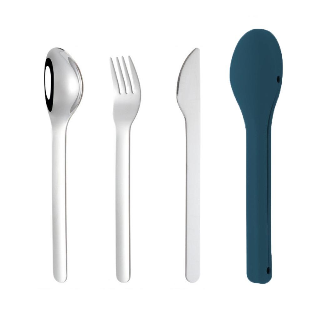 3pcs/set 304 Stainless Steel Children's Tableware Set Rust-proof Flatware Set  Camping