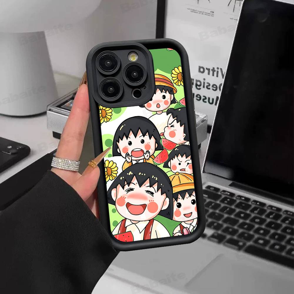 Catoon Chibi M-Maruko ChanS Phone Case For IPhone 17 16 15 14 13 12 11 Air Plus Pro Max Soft Back Cover