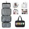 Polyester Travel Toiletry Bag With Dry Wet Separation And Hanging Design For Home And Travel Use