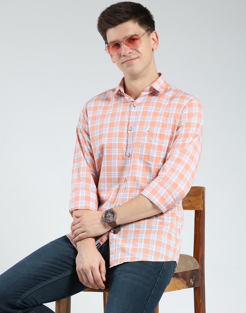 MONTE CARLO Men's Regular Fit Checkered Shirt