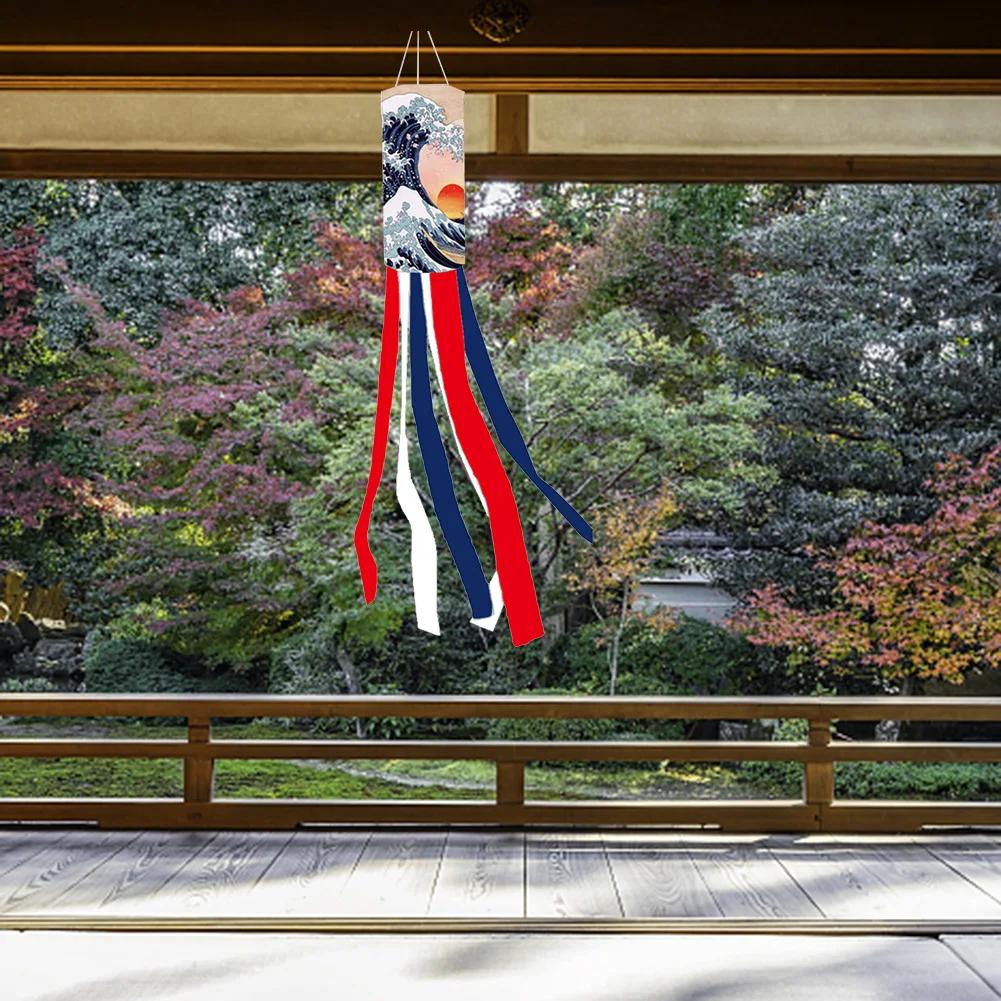 Waterproof Wind Direction Flags Hanging Banner 100cm Carp Windsock Festival Supplies Ornaments Craft for Restaurant Sushi Garden