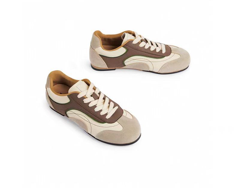 Autumn new leather flat-soled women's versatile casual sports board shoes soft-soled white shoes