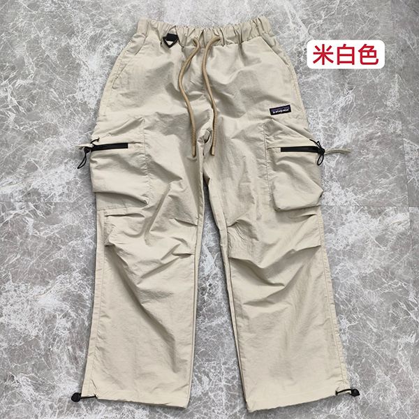Outdoor Performance Cargo Pants Waterproof Breathable Casual Trousers Drawstring Pleated Paratrooper Pants