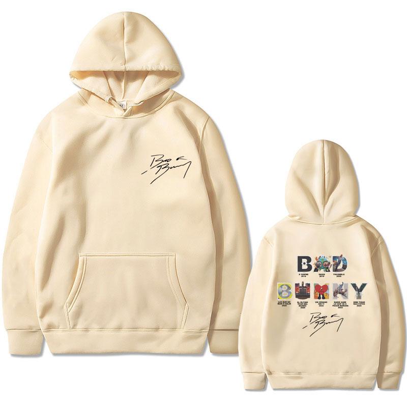 Rapper Bad Bunny Music Album Cover Graphic Hoodie Men Women Hip Hop Oversized Hooded Tracksuit Male Casual Fleece Cotton Hoodies