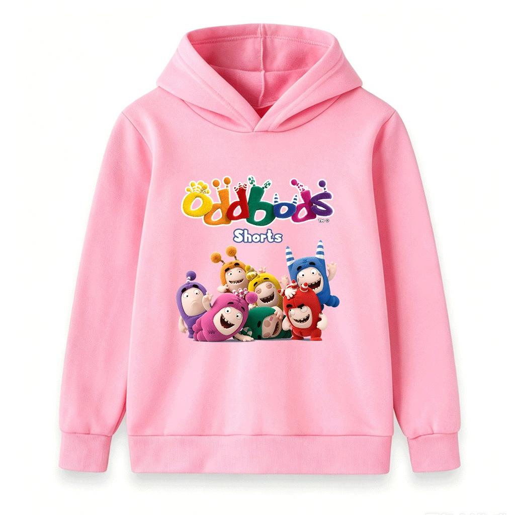 Kids Boys Girls Cartoon Character Print Pullover Hoodie, Casual Long Sleeve Warm Loose Sweatshirt for Toddlers Children Daily Wear Gift