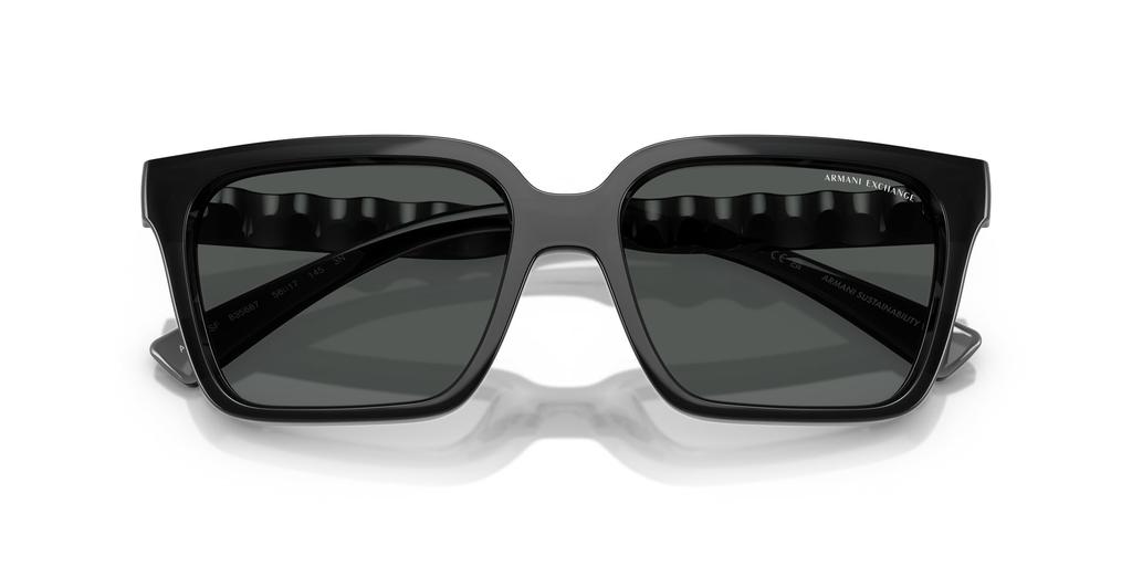 Sunglasses 0AX4147SF SHINY TRANSPARENT GRAY 56 [Armani Exchange]