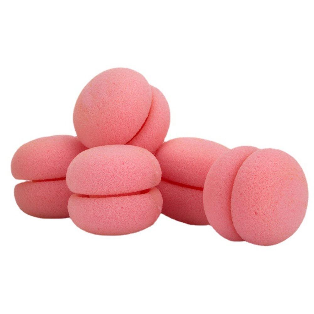 6 STK DIY Svampruller Curlers Hode Hårkrøller Strawberry Curler Mykt hår Curler Balls Jenter
