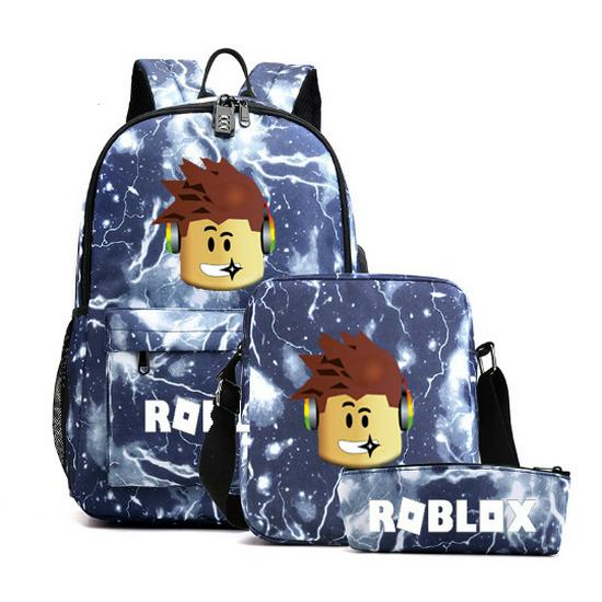 Set batohu, tašky přes rameno a pouzdra na tužky s motivem hry Roblox pro studenty