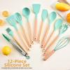 12pcs Heat-Resistant 12-piece Set Kitchen Utensils Non-Stick Cookware Set  Cuisine Preparation