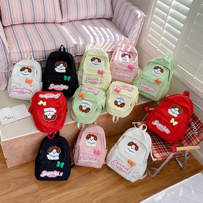 New student large-capacity schoolbag female cartoon backpack student express new cute puppy fresh backpack female