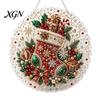 Kit di Creazione per Principianti, Kit Pittura Suncatcher con Perle Finte di Natale, Set Artistico Fai-da-te con Perline 3D di Babbo Natale Pupazzo di Neve Albero, Decorazione Fatta a Mano