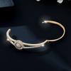 Light Luxury Flower Zircon Bracelet for Women with Open Design, High-end, Temperament Hand Jewelry