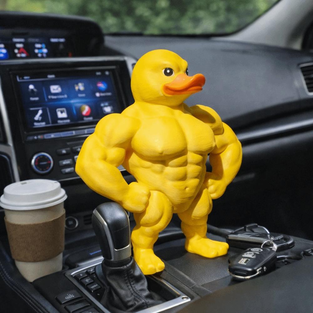 Defined Legs Muscle Duck Statue 3D Printed Muscular Duck Statue  Table Ornaments