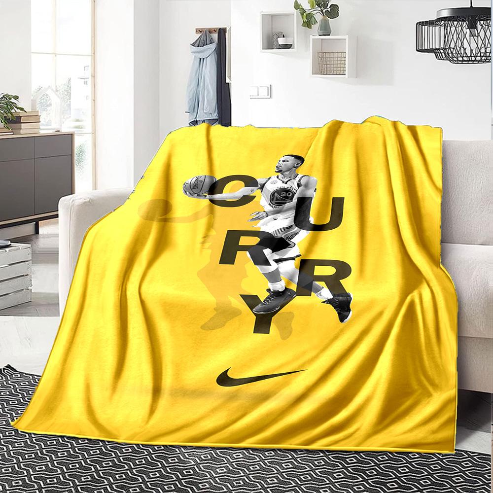 Golden State Warriors Curry Blanket Soft Warm Cozy Suitable for Picnics Livingroom Couch Four Seasons Universal Modern Gifts For Family Or Friends