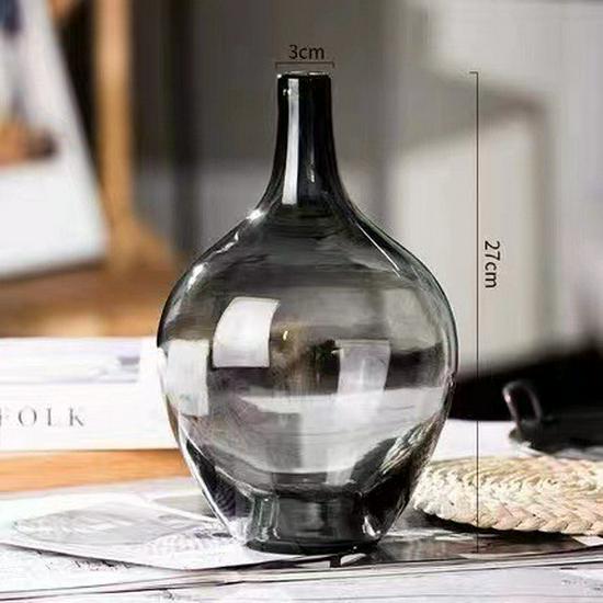 Transparent glas hydroponisk vas för blomsterarrangemang - Japansk klockblomma & Andromeda