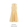 Kaslead New Women Clothes Western Style Fashion With Belt Poplin Midi Dress 5029128