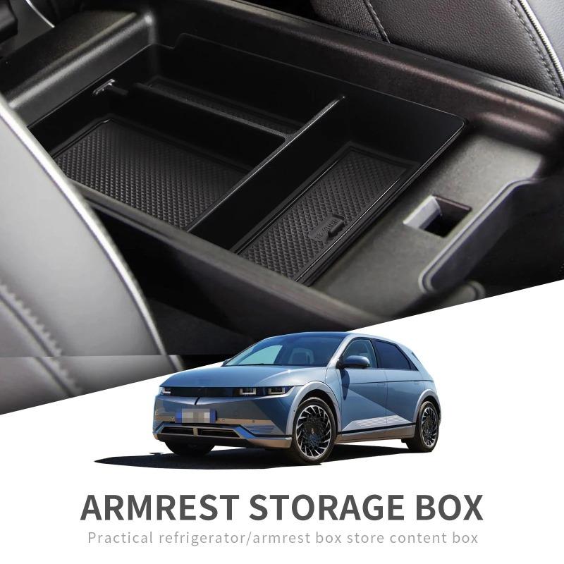 For Hyundai IONIQ 5 Car Central Armrest Storage Box Center Console Tray Organizer Interior Tidying Car Accessoriesr Gadget