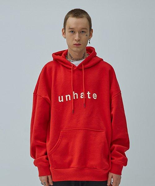 Unhate Oversized Logo Hoodie Red Red/Red/One Size