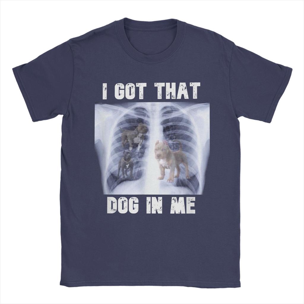 Ich habe diesen Hund in mir Röntgen Meme T-Shirts für Männer Baumwolle Humorvolle T-Shirts O-Ausschnitt T-Shirts Kurzarm Kleidung Übergröße