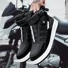 Vier Jahreszeiten Motorradstiefel Große Größe Drehknöpfe Leder Anti-Rutsch-Kollision Motorradstiefel Herren Sportschuhe